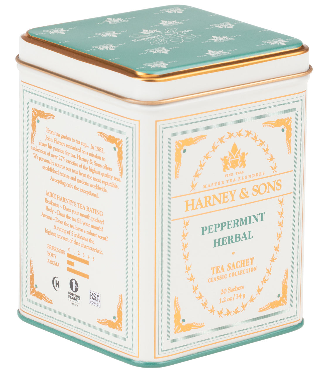 Peppermint Herbal, Classic Tin of 20 Sachets